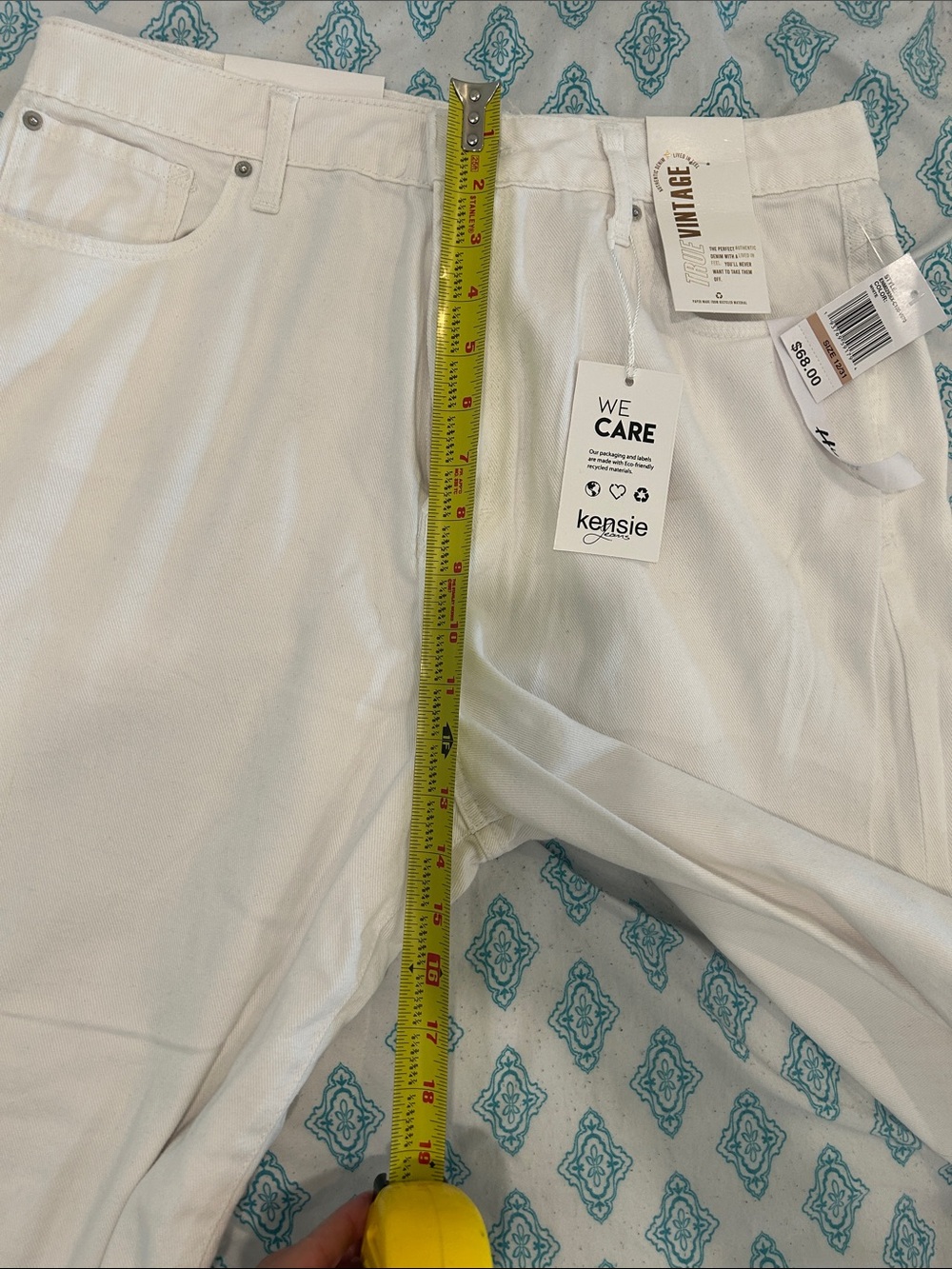 Kensie White High-Rise Wide Leg Jeans NWT - Picture 7 of 12